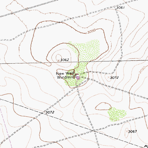 Topographic Map of New Well Windmill, TX