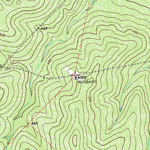 Topographic Map of New Windmill, TX