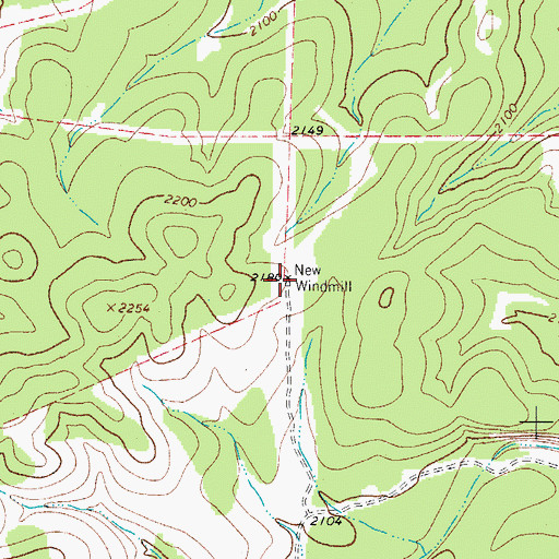 Topographic Map of New Windmill, TX