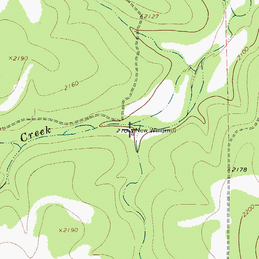 Topographic Map of New Windmill, TX