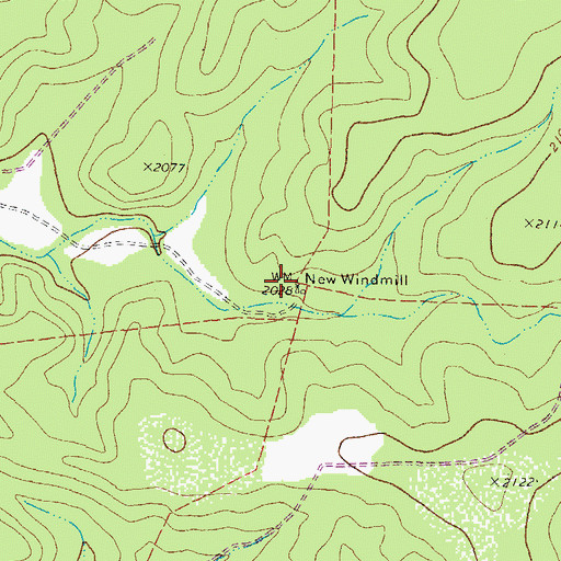 Topographic Map of New Windmill, TX
