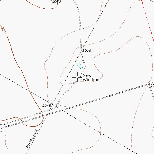 Topographic Map of New Windmill, TX