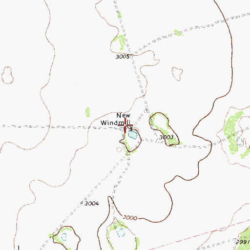 Topographic Map of New Windmill, TX