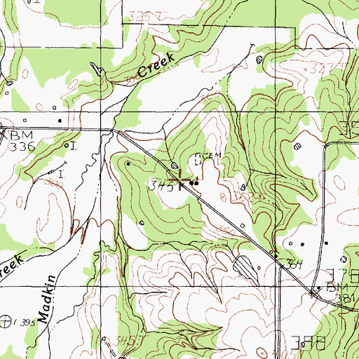 Topographic Map of New Zion Church, TX
