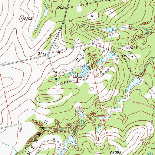 Topographic Map of Newman Oil Field, TX