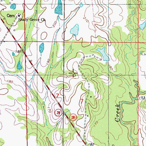Topographic Map of Soctum Fire Tower (historical), AL