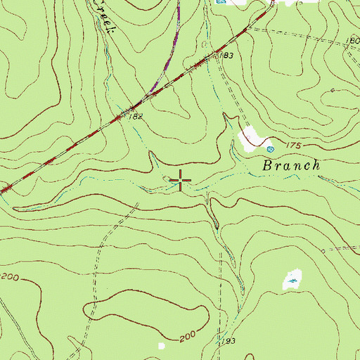 Topographic Map of Nickaburr Creek, TX