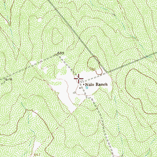 Topographic Map of Nido Ranch, TX