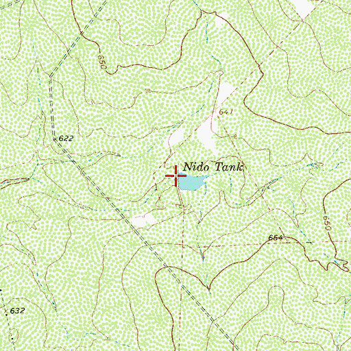 Topographic Map of Nido Tank, TX