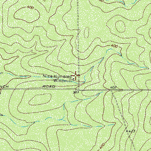 Topographic Map of Nine Hundred Windmill, TX