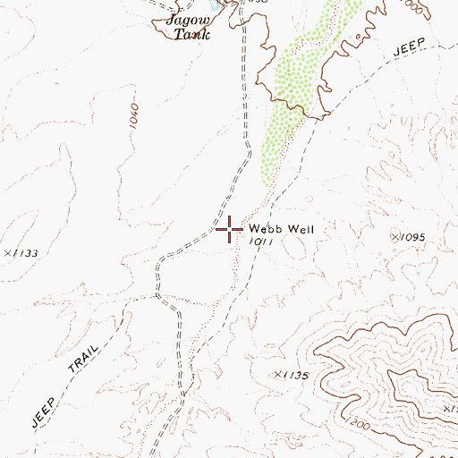 Topographic Map of Webb Well, AZ