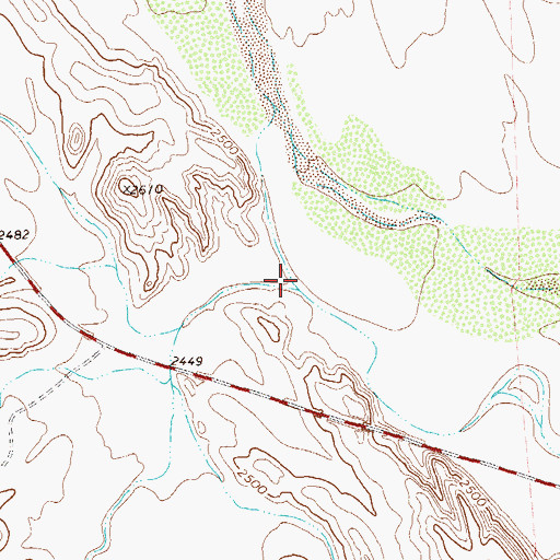 Topographic Map of Nine Point Draw, TX