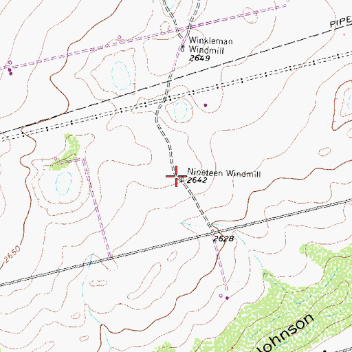 Topographic Map of Nineteen Windmill, TX