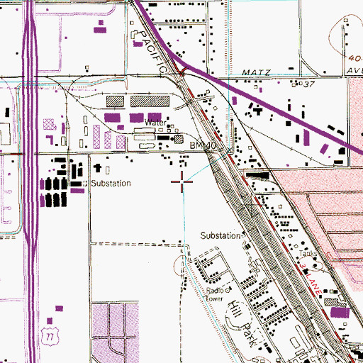 Topographic Map of Number One Canal, TX