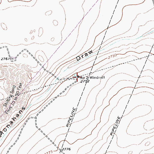Topographic Map of Number Two Windmill, TX