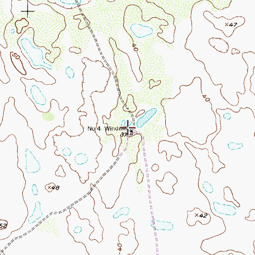 Topographic Map of Number Four Windmill, TX