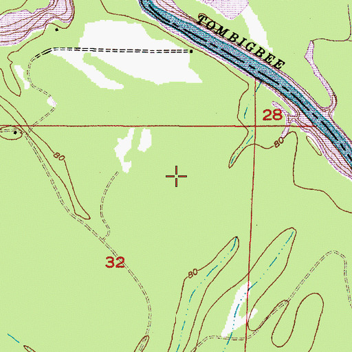 Topographic Map of Strawberry Hill Plantation (historical), AL