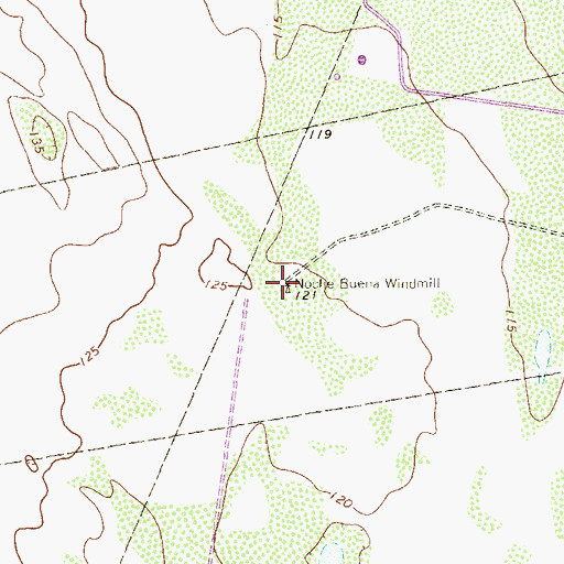 Topographic Map of Noche Buena Windmill, TX