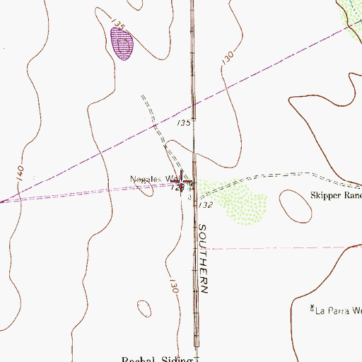Topographic Map of Nogales Well, TX