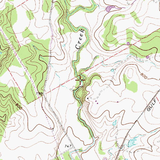 Topographic Map of Nolan Branch, TX