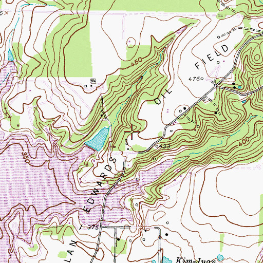 Topographic Map of Nolan-Edwards Oil Field, TX