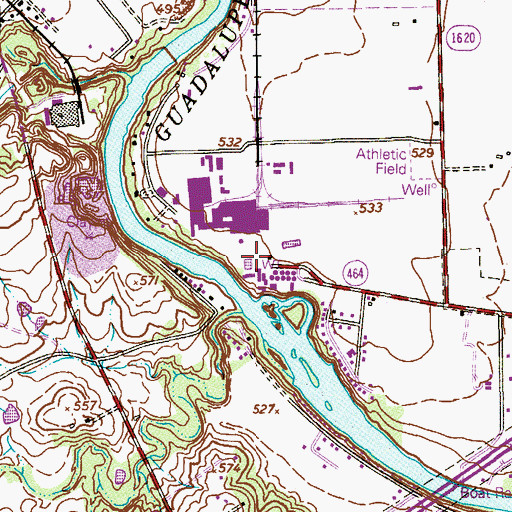 Topographic Map of Nolte, TX