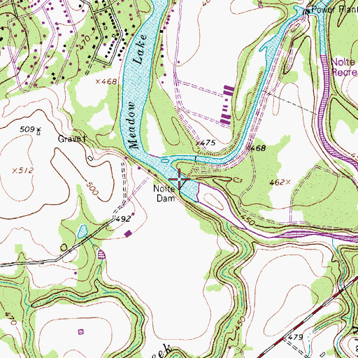 Topographic Map of Nolte Dam, TX