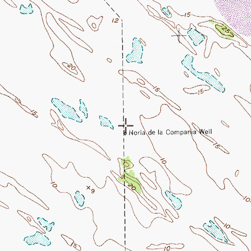 Topographic Map of Noria de la Compania Well, TX