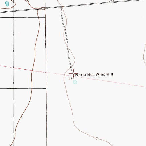 Topographic Map of Noria Bee Windmill, TX