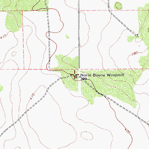 Topographic Map of Noria Buena Windmill, TX