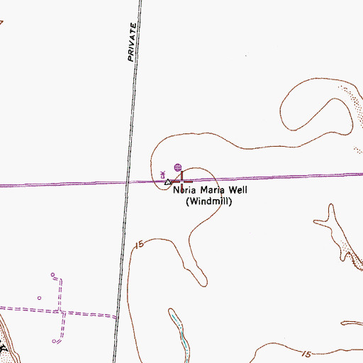Topographic Map of Noria Maria Well, TX
