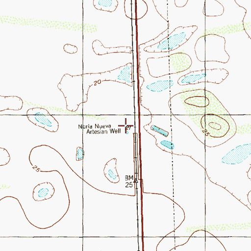 Topographic Map of Noria Nueva Artesian Well, TX