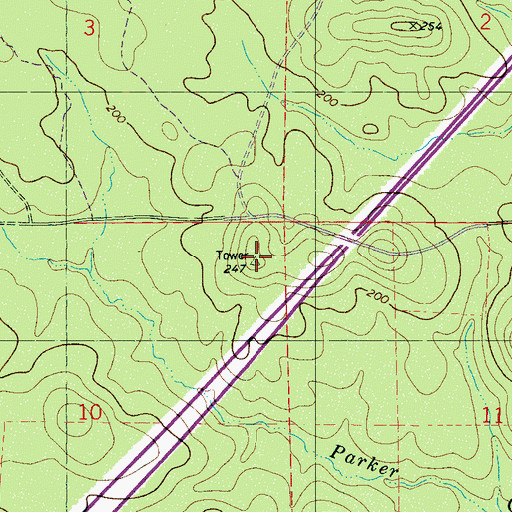 Topographic Map of Sumter Fire Tower, AL