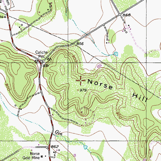 Topographic Map of Norse Hill, TX