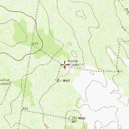 Topographic Map of Norte Windmill, TX