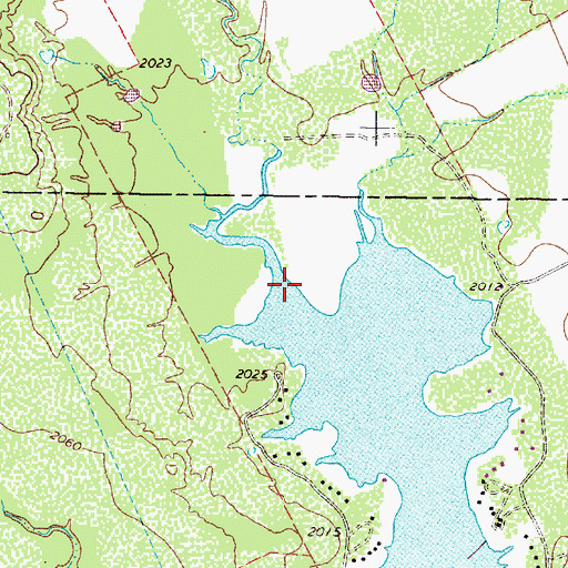 Topographic Map of North Branch Oak Creek, TX