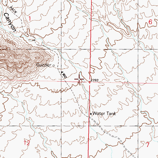 Topographic Map of Webber Canyon, AZ