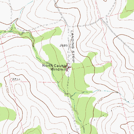 Topographic Map of North Cauble Windmill, TX