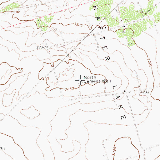 Topographic Map of North Cement Well, TX