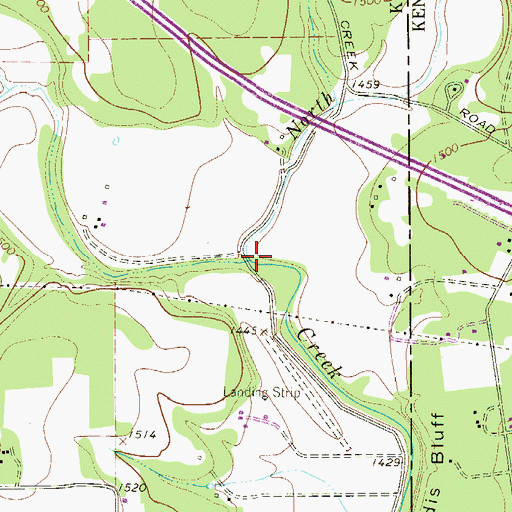 Topographic Map of North Creek, TX
