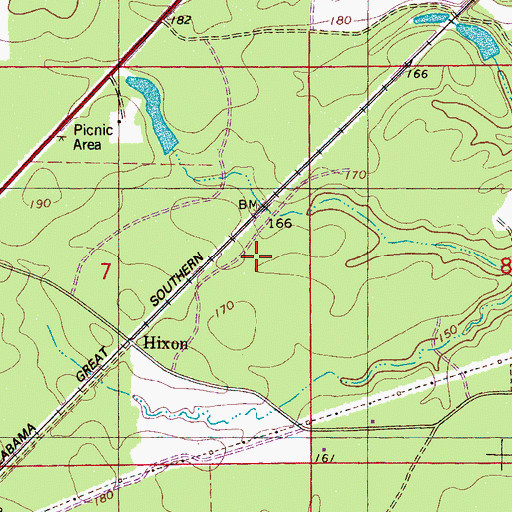 Topographic Map of Sumter State Park (historical), AL