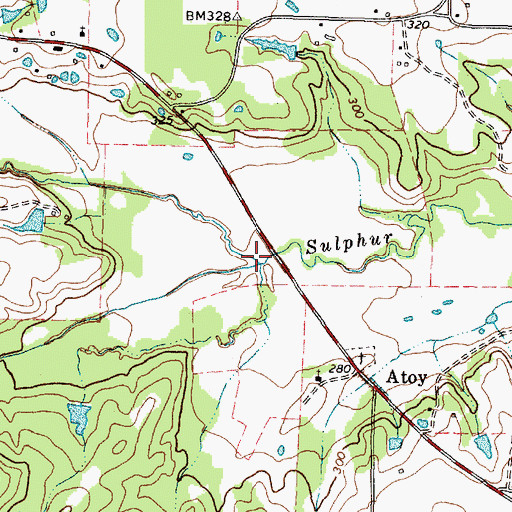 Topographic Map of North Falcon Creek, TX
