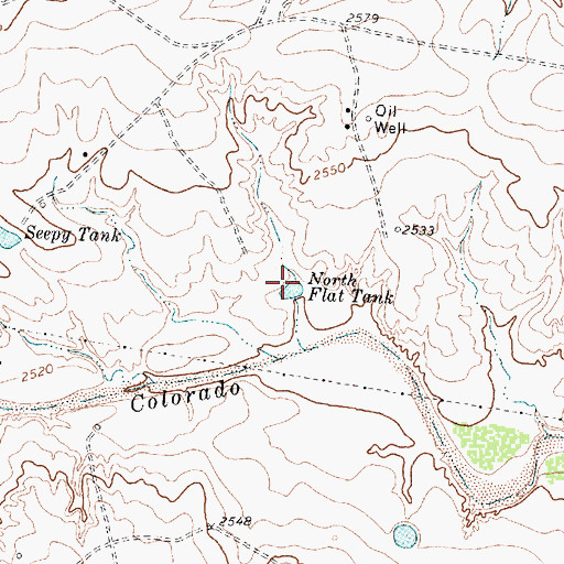 Topographic Map of North Flat Tank, TX