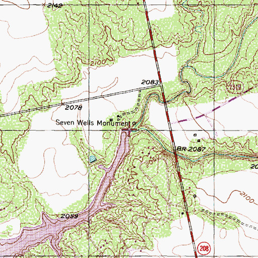 Topographic Map of North Fork Champion Creek, TX