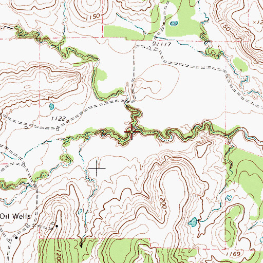 Topographic Map of North Fork Fish Creek, TX