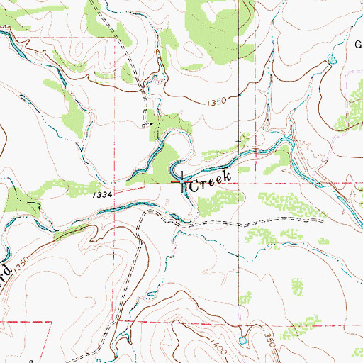 Topographic Map of North Fork Salt Prong Hubbard Creek, TX