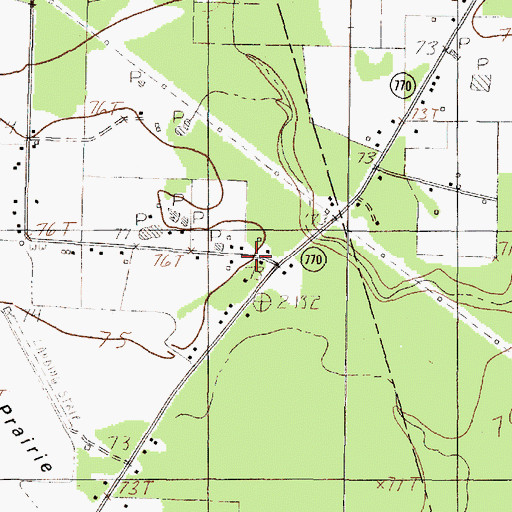 Topographic Map of North Hill Church, TX