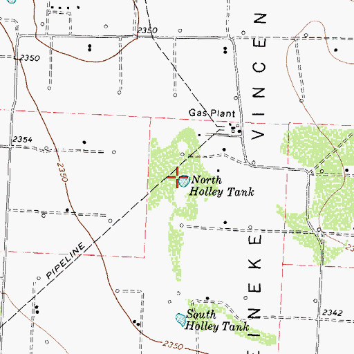Topographic Map of North Holley Tank, TX