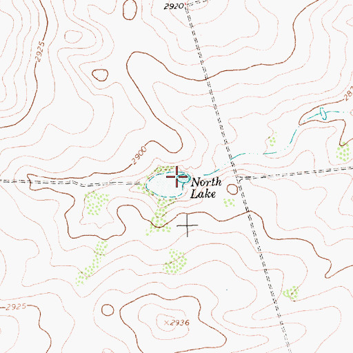 Topographic Map of North Lake, TX
