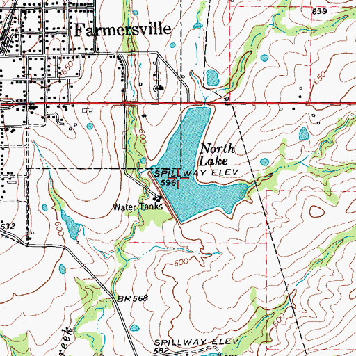 Topographic Map of North Lake, TX
